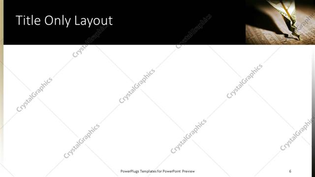 Title Only presentation slide layout