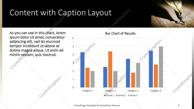 Content with Caption presentation slide layout