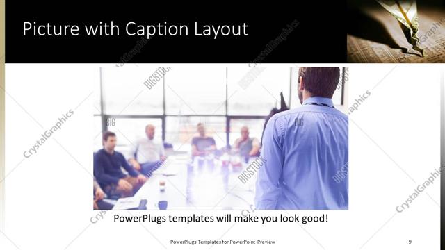 Picture with Caption presentation slide layout