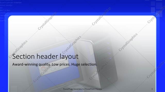 Section Header presentation slide layout
