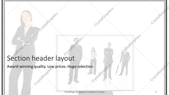 Section Header presentation slide layout