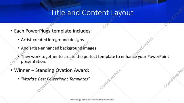 Title and Content presentation slide layout