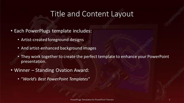 Title and Content presentation slide layout