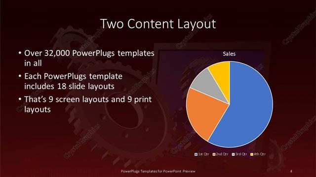 Two Content presentation slide layout