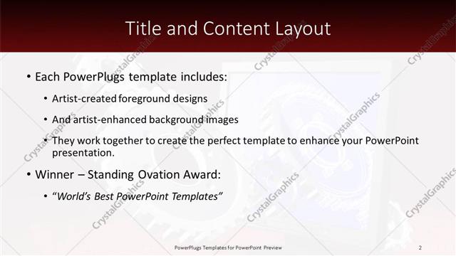 Title and Content presentation slide layout
