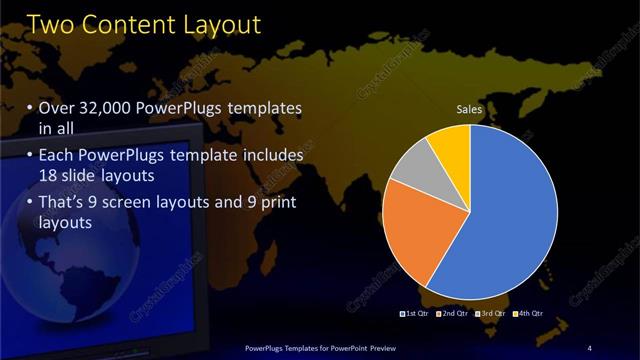 Two Content presentation slide layout