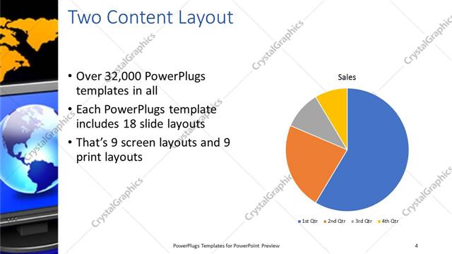 Two Content presentation slide layout