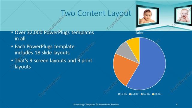 Two Content presentation slide layout