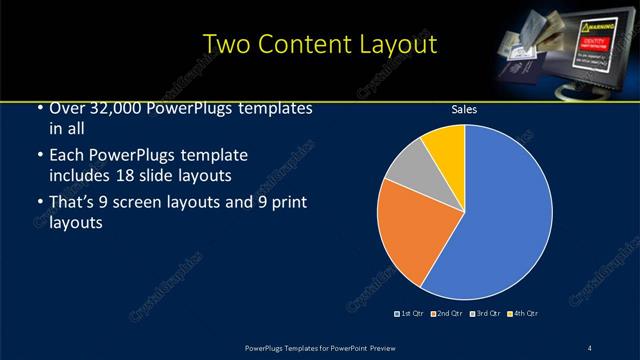 Two Content presentation slide layout