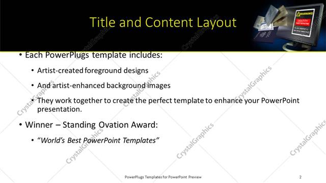 Title and Content presentation slide layout