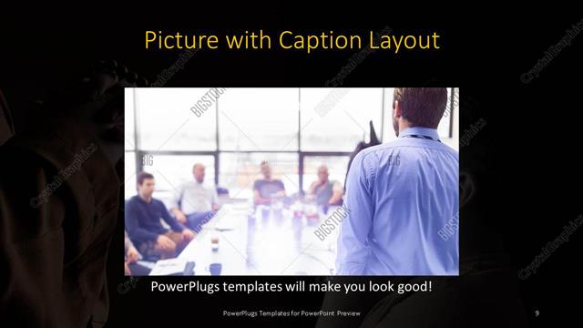 Picture with Caption presentation slide layout