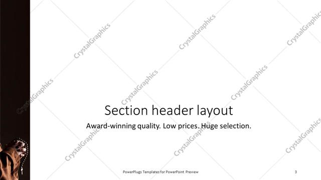 Section Header presentation slide layout