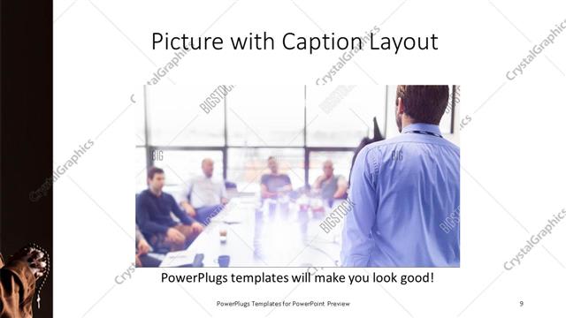 Picture with Caption presentation slide layout