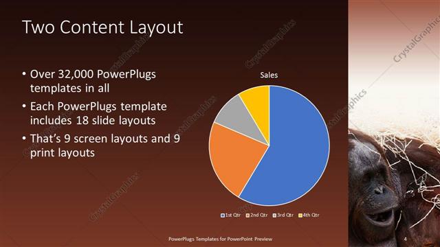 Two Content presentation slide layout