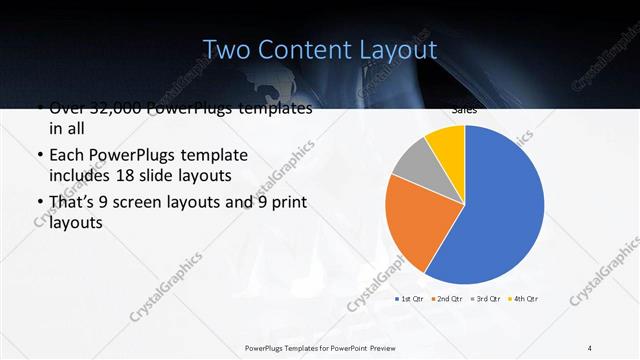 Two Content presentation slide layout