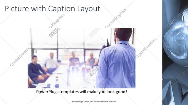 Picture with Caption presentation slide layout