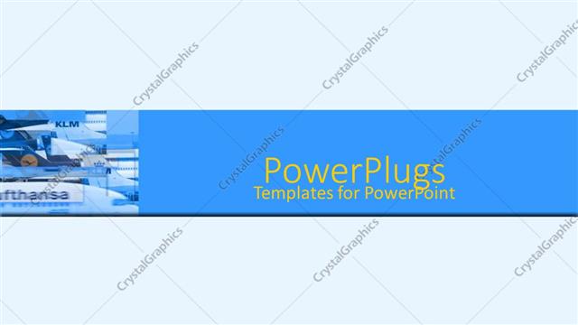  Presentation with travel - Montage of airport tarmac with airplanes on blue background