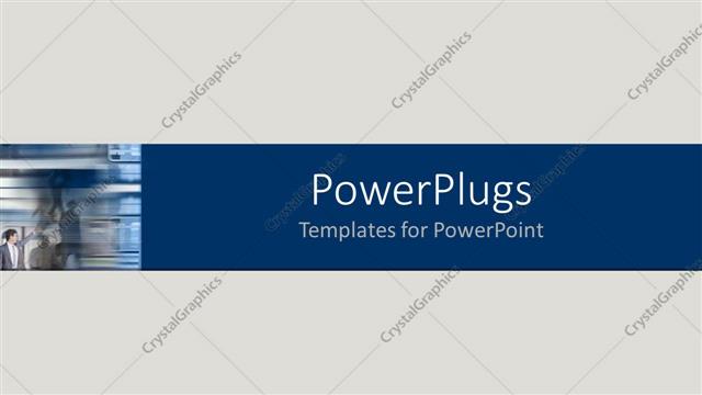  Presentation with busy street - Montage of busy street with business people on grey background