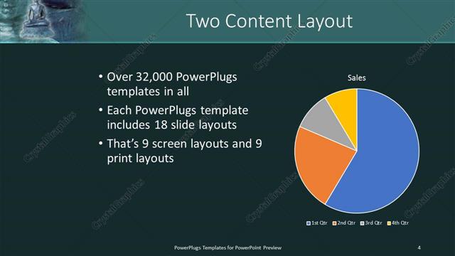 Two Content presentation slide layout