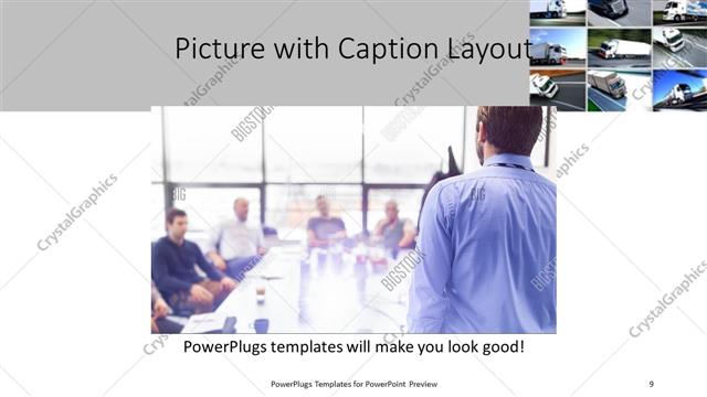 Picture with Caption presentation slide layout
