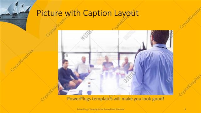 Picture with Caption presentation slide layout