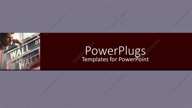  Presentation with cell wall - Montage of Wall Street with business man talking on cell phone