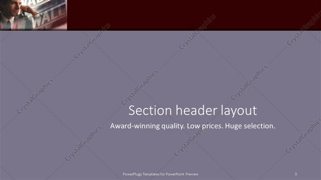 Section Header presentation slide layout