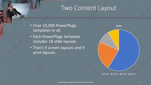 Two Content presentation slide layout