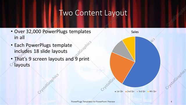 Two Content presentation slide layout
