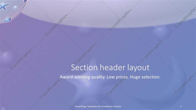 Section Header presentation slide layout