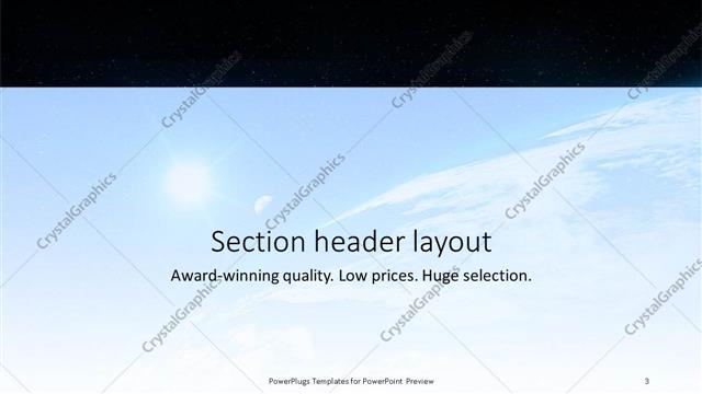 Section Header presentation slide layout