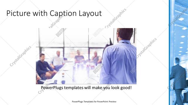 Picture with Caption presentation slide layout