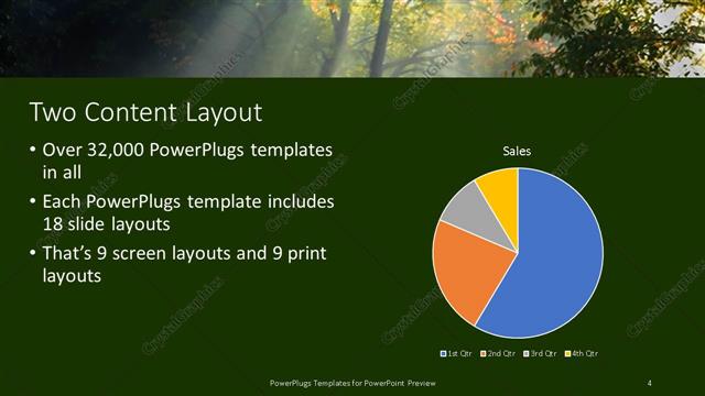 Two Content presentation slide layout