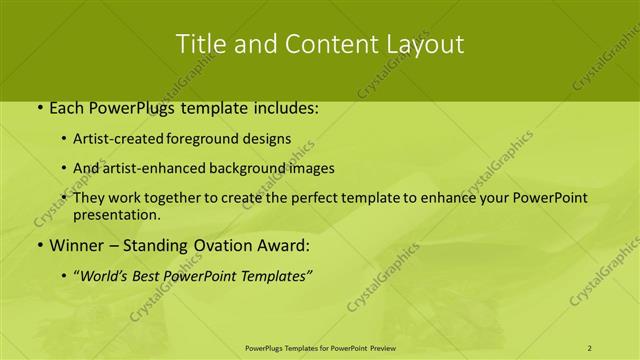 Title and Content presentation slide layout