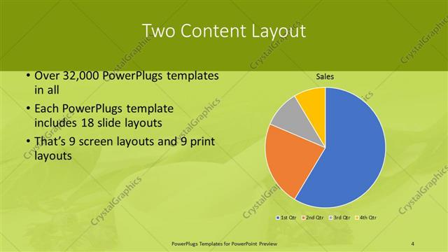 Two Content presentation slide layout