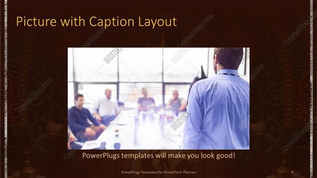 Picture with Caption presentation slide layout