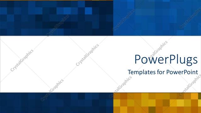  Presentation with orange abstract - Mosaic madness on rich blue and orange background