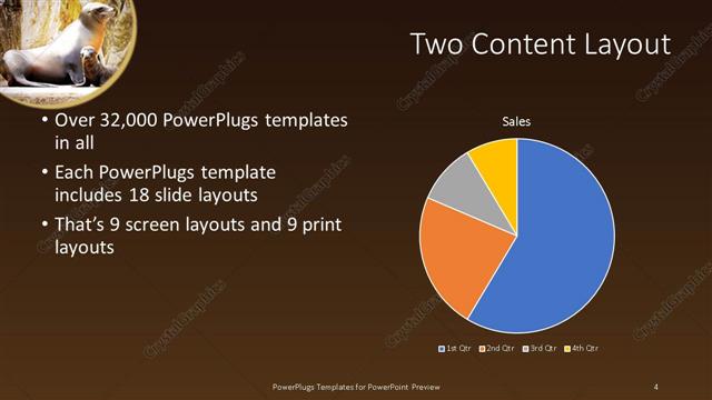 Two Content presentation slide layout