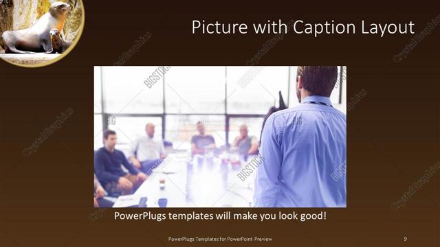 Picture with Caption presentation slide layout