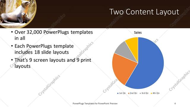 Two Content presentation slide layout