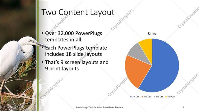 Two Content presentation slide layout
