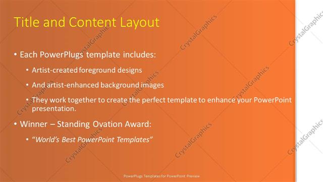 Title and Content presentation slide layout