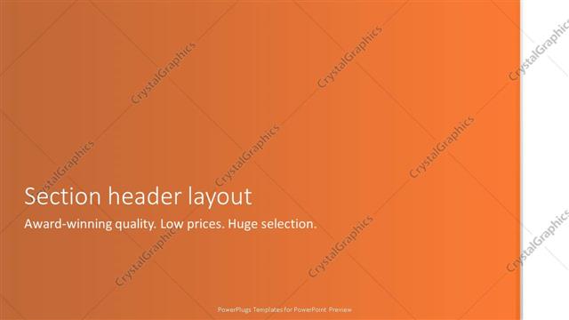 Section Header presentation slide layout