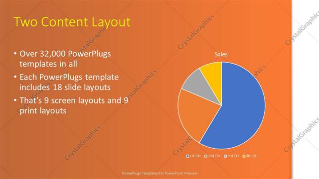 Two Content presentation slide layout