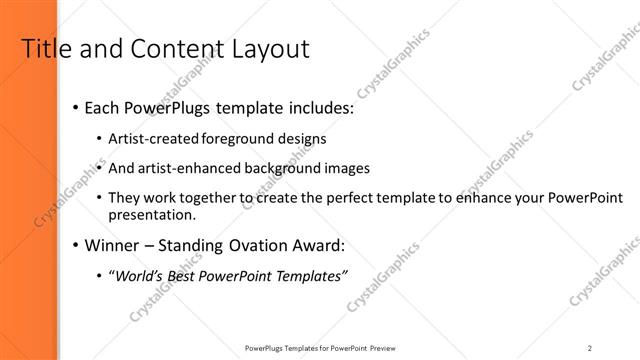 Title and Content presentation slide layout