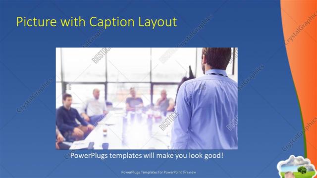 Picture with Caption presentation slide layout