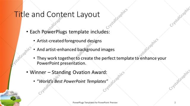 Title and Content presentation slide layout