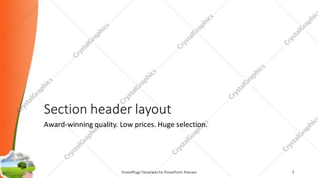 Section Header presentation slide layout