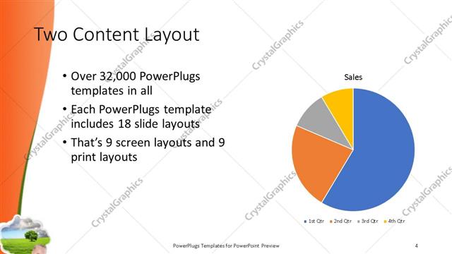 Two Content presentation slide layout