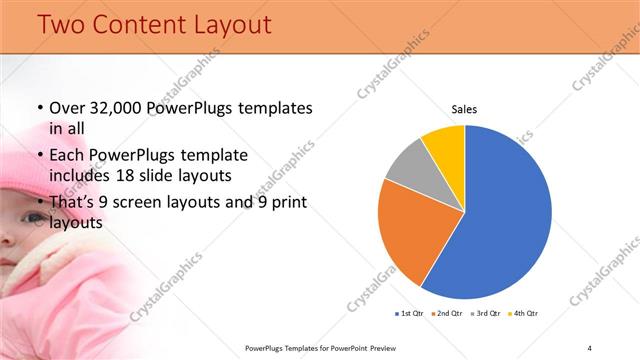 Two Content presentation slide layout